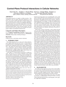 Control-Plane Protocol Interactions in Cellular Networks Guan-Hua Tu , Yuanjie Li