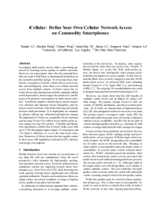 iCellular:  Define Your Own Cellular  Network Access