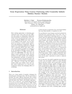 Gene Expression Time Course Clustering with Countably Infinite Hidden Markov Models