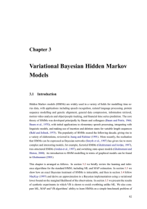 Variational Bayesian Hidden Markov Models Chapter 3 3.1