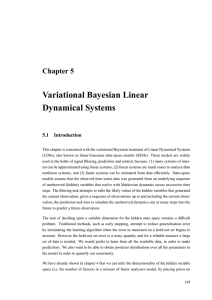 Variational Bayesian Linear Dynamical Systems Chapter 5 5.1