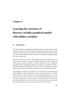 Learning the structure of discrete-variable graphical models with hidden variables Chapter 6