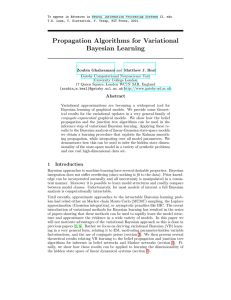Propagation Algorithms for Variational Bayesian Learning