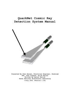 QuarkNet Cosmic Ray Detection System Manual