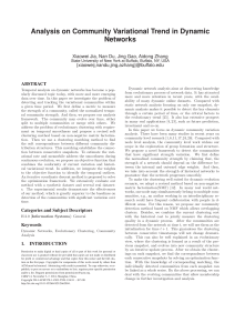 Analysis on Community Variational Trend in Dynamic Networks