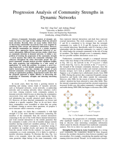 Progression Analysis of Community Strengths in Dynamic Networks Nan Du , Jing Gao