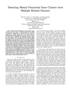 Detecting Mutual Functional Gene Clusters from Multiple Related Diseases Nan Du