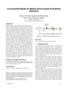 An Ensemble Model for Mobile Device based Arrhythmia Detection