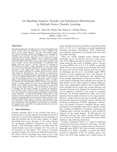 On Handling Negative Transfer and Imbalanced Distributions