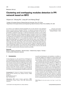 Clustering and overlapping modules detection in PPI network based on IBFO R A