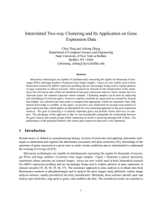 Interrelated Two-way Clustering and Its Application on Gene Expression Data
