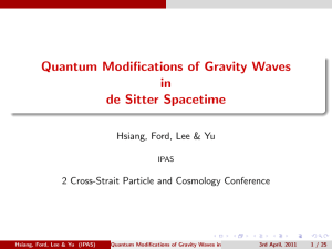 Quantum Modifications of Gravity Waves in de Sitter Spacetime