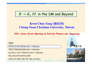 in the SM and Beyond Kwei-Chou Yang ( Chung-Yuan Christian University, Taiwan