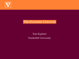 The Eccentric Universe Tom Kephart Vanderbilt University