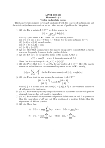 MATH 609-600 Homework #2 Vector and matrix norms