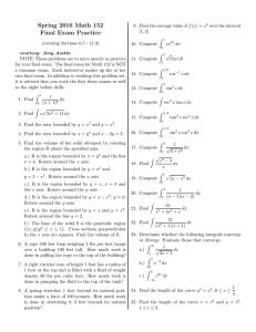Spring 2016 Math 152 Final Exam Practice