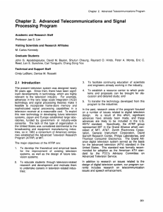 Chapter  2.  Advanced  Telecommunications  and ... Processing  Program