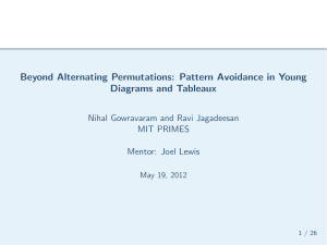 Beyond Alternating Permutations: Pattern Avoidance in Young Diagrams and Tableaux MIT PRIMES