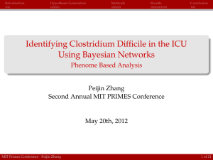 Identifying Clostridium Difficile in the ICU Using Bayesian Networks Phenome Based Analysis