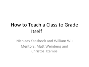 How to Teach a Class to Grade Itself