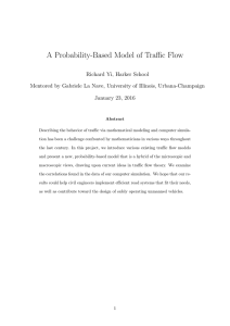 A Probability-Based Model of Traffic Flow