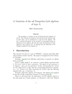 A Variation of the nil-Temperley-Lieb algebras of type A Niket Gowravaram