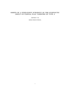 ORBITS OF A FIXED-POINT SUBGROUP OF THE SYMPLECTIC JEFFREY CAI