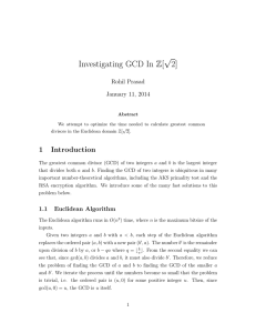 √ Investigating GCD In Z[ 2] Rohil Prasad
