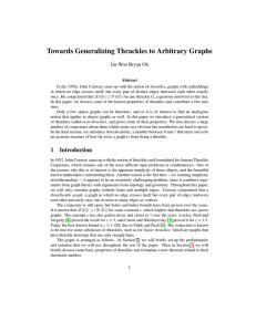 Towards Generalizing Thrackles to Arbitrary Graphs Jin-Woo Bryan Oh