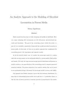 An Analytic Approach to the Modeling of Microbial Meena Jagadeesan