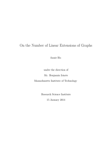 On the Number of Linear Extensions of Graphs