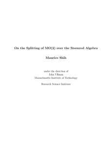 On the Splitting of MO(2) over the Steenrod Algebra Maurice Shih