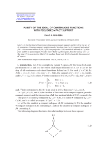 PURITY OF THE IDEAL OF CONTINUOUS FUNCTIONS WITH PSEUDOCOMPACT SUPPORT