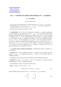 AN -ALGEBRAS W. T. SULAIMAN 1. Introduction.