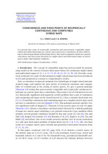 COINCIDENCES AND FIXED POINTS OF RECIPROCALLY CONTINUOUS AND COMPATIBLE HYBRID MAPS