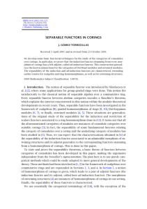 SEPARABLE FUNCTORS IN CORINGS J. GÓMEZ-TORRECILLAS