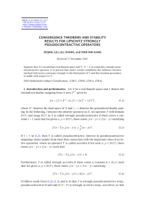 CONVERGENCE THEOREMS AND STABILITY RESULTS FOR LIPSCHITZ STRONGLY PSEUDOCONTRACTIVE OPERATORS