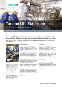 Turbine Life Extension For SGT-200 Industrial Gas Turbines