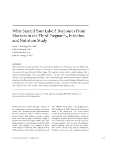What Started Your Labor? Responses From and Nutrition Study