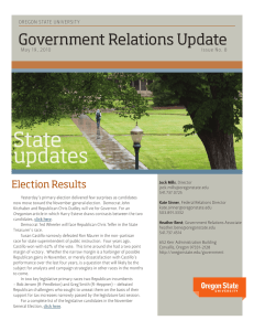 State updates Government Relations Update Election Results