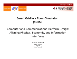 Smart Grid in a Room Simulator  (SGRS) Computer and Communications Platform Design:  Aligning Physical, Economic, and Information 