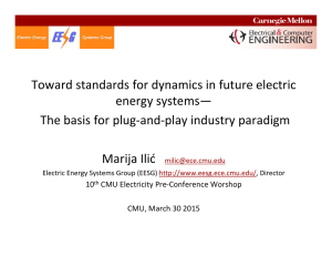 Toward standards for dynamics in future electric  energy systems— The basis for plug‐and‐play industry paradigm