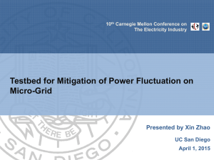 Testbed for Mitigation of Power Fluctuation on Micro-Grid Presented by Xin Zhao