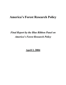 America's Forest Research Policy April 2, 2004
