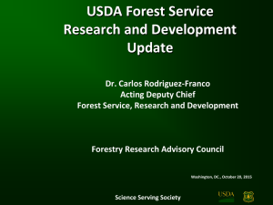 USDA Forest Service Research and Development Update