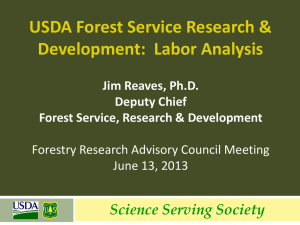 USDA Forest Service Research &amp; Development:  Labor Analysis Science Serving Society