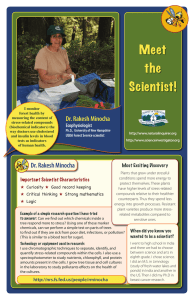 Meet the Scientist! Dr. Rakesh Minocha