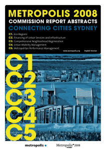 METROPOLIS 2008 CONNECTING CITIES SYDNEY COMMISSION REPORT ABSTRACTS