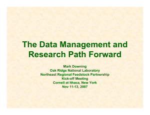 The Data Management and Research Path Forward