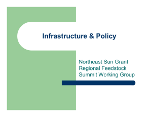 Infrastructure &amp; Policy Northeast Sun Grant Regional Feedstock Summit Working Group